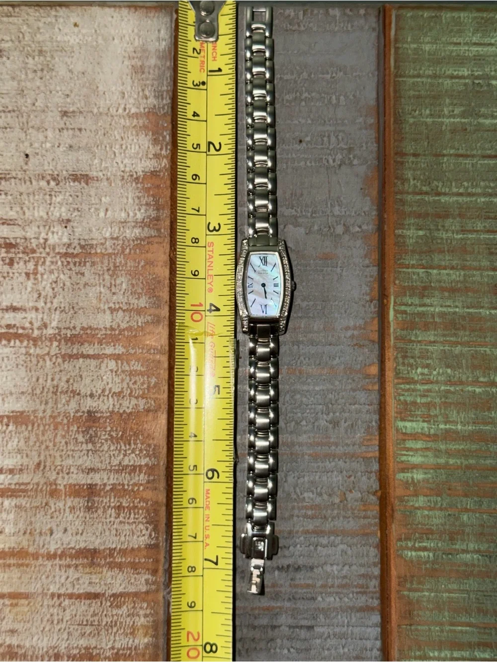 Citizen Eco-Drive Women's Diamond & Mother-of-Pearl Stiletto/Silhouette watch